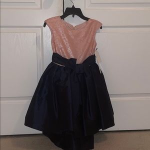 Sequin top pink and blue dress